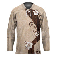 Polynesia Hibiscus Hockey Jersey Cameo Curve Motif - Polynesian Pride