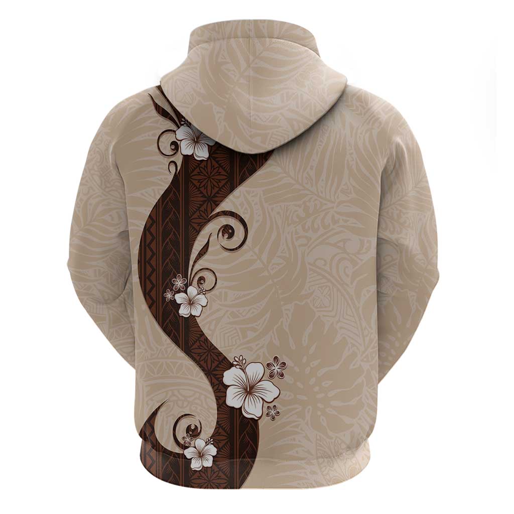 Polynesia Hibiscus Hoodie Cameo Curve Motif - Polynesian Pride