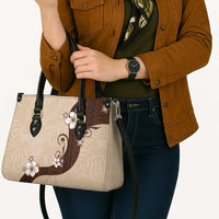Polynesia Hibiscus Leather Bag Cameo Curve Motif - Polynesian Pride