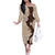 Polynesia Hibiscus Off The Shoulder Long Sleeve Dress Cameo Curve Motif - Polynesian Pride
