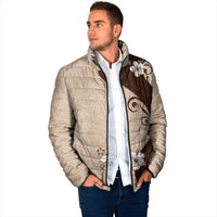 Polynesia Hibiscus Padded Jacket Cameo Curve Motif - Polynesian Pride