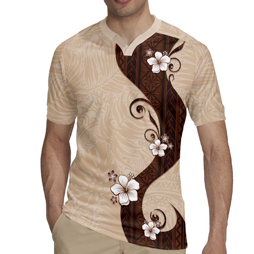 Polynesia Hibiscus Rugby Jersey Cameo Curve Motif - Polynesian Pride