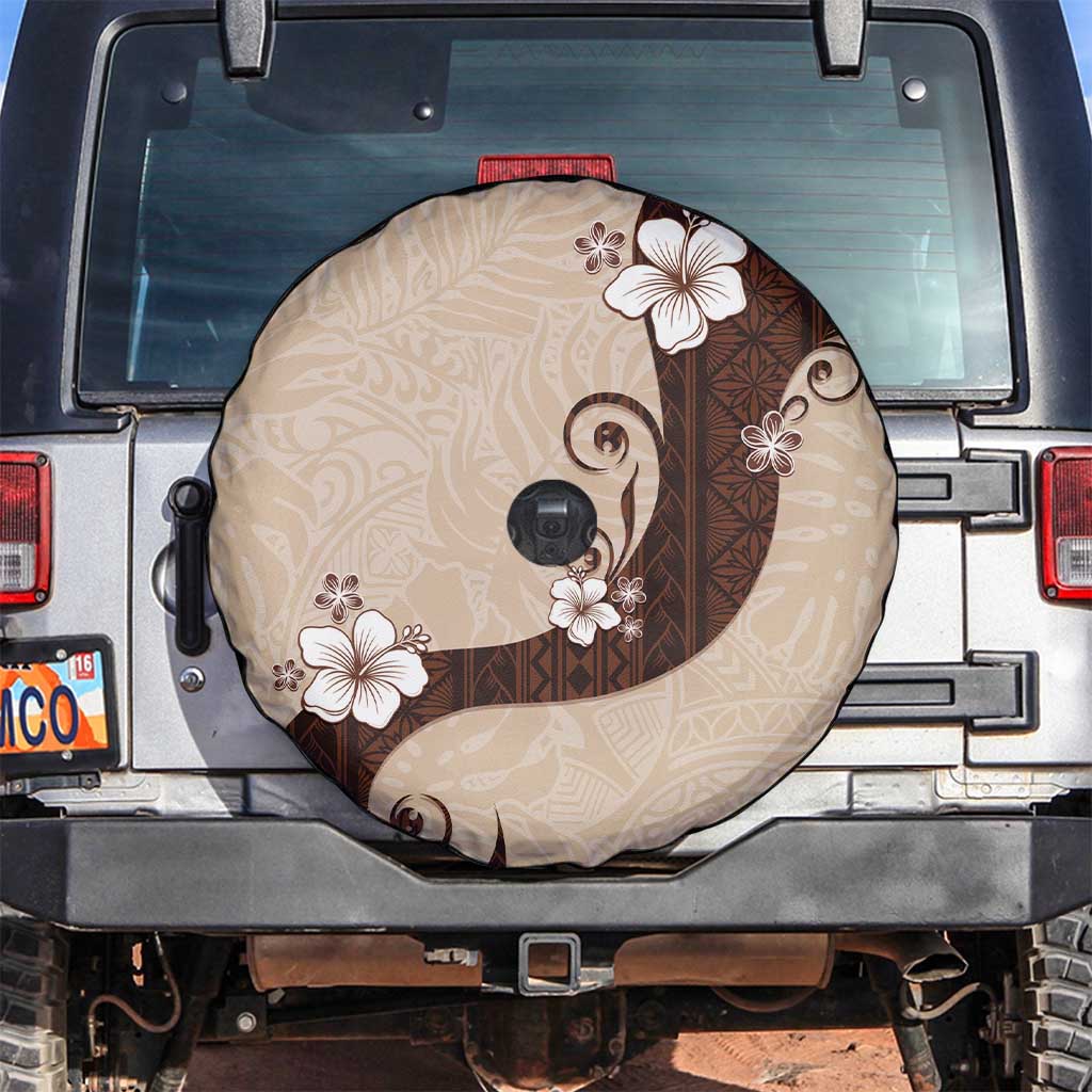 Polynesia Hibiscus Spare Tire Cover Cameo Curve Motif - Polynesian Pride