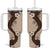 Polynesia Hibiscus Tumbler With Handle Cameo Curve Motif - Polynesian Pride