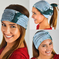 Polynesia Hibiscus Neck Gaiter Sky Blue Curve Motif - Polynesian Pride