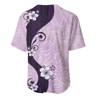 Polynesia Hibiscus Baseball Jersey Thistle Curve Motif LT05 - Polynesian Pride