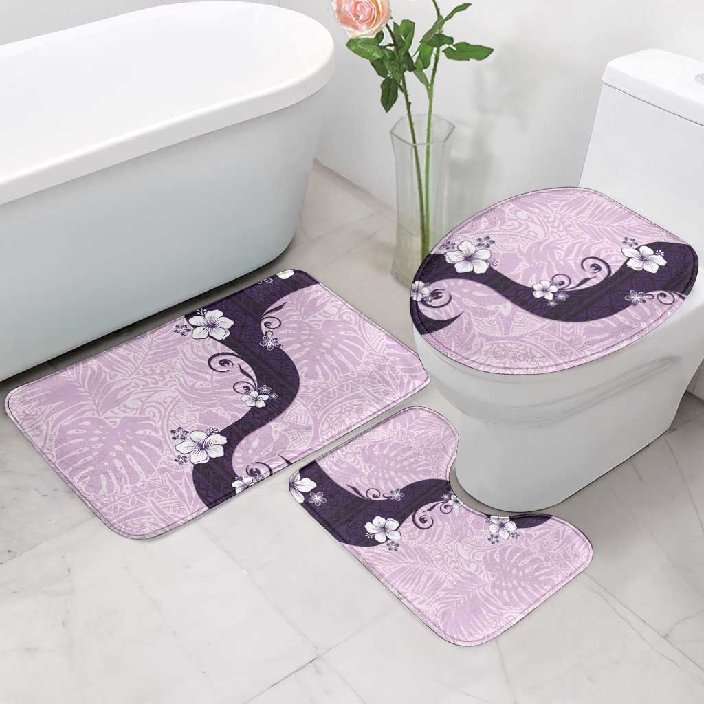 Polynesia Hibiscus Bathroom Set Thistle Curve Motif - Polynesian Pride