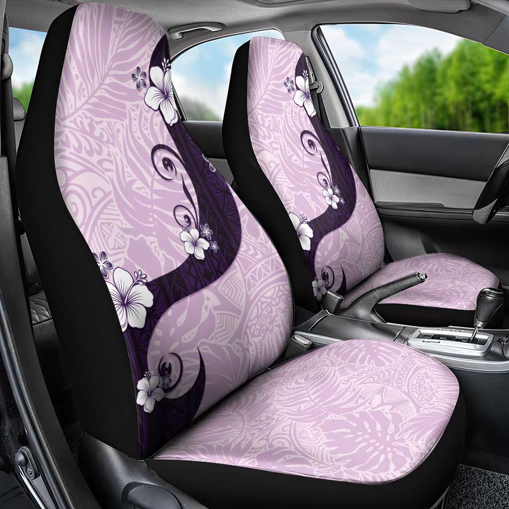 Polynesia Hibiscus Car Seat Cover Thistle Curve Motif - Polynesian Pride