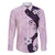 Polynesia Hibiscus Family Matching Long Sleeve Bodycon Dress and Hawaiian Shirt Thistle Curve Motif - Polynesian Pride