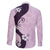 Polynesia Hibiscus Family Matching Long Sleeve Bodycon Dress and Hawaiian Shirt Thistle Curve Motif - Polynesian Pride
