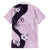 Polynesia Hibiscus Family Matching Short Sleeve Bodycon Dress and Hawaiian Shirt Thistle Curve Motif - Polynesian Pride