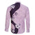 Polynesia Hibiscus Family Matching Short Sleeve Bodycon Dress and Hawaiian Shirt Thistle Curve Motif - Polynesian Pride
