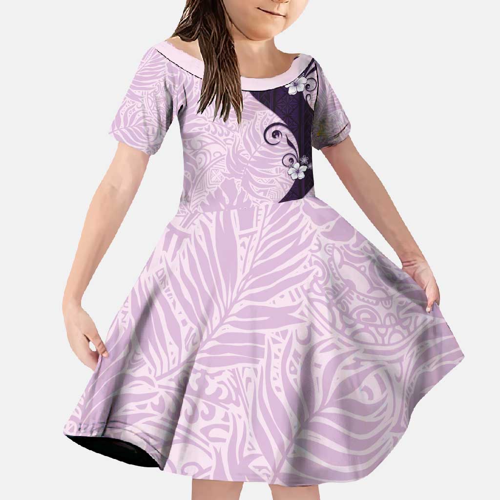 Polynesia Hibiscus Family Matching Tank Maxi Dress and Hawaiian Shirt Thistle Curve Motif - Polynesian Pride