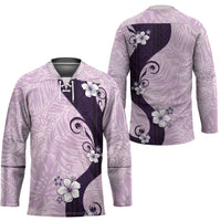 Polynesia Hibiscus Hockey Jersey Thistle Curve Motif - Polynesian Pride