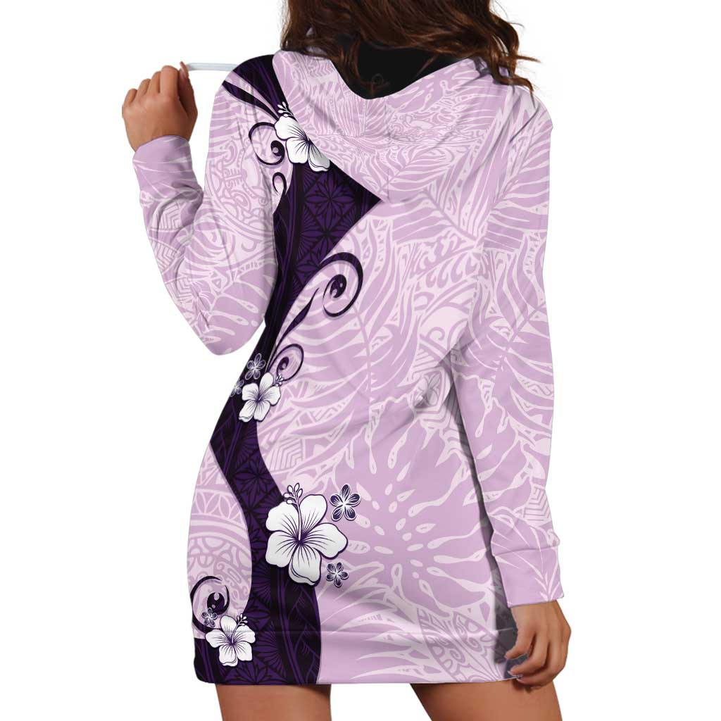 Polynesia Hibiscus Hoodie Dress Thistle Curve Motif - Polynesian Pride