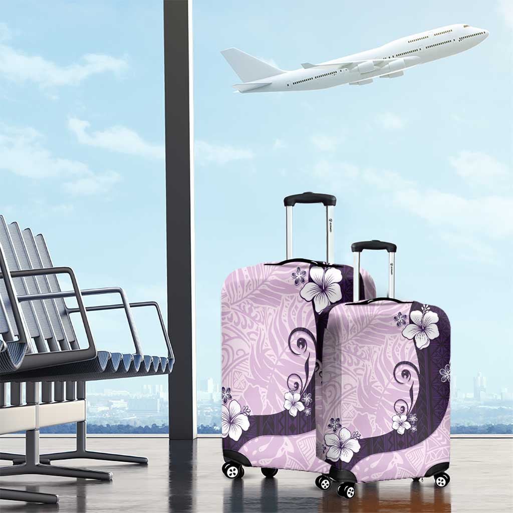 Polynesia Hibiscus Luggage Cover Thistle Curve Motif - Polynesian Pride