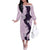 Polynesia Hibiscus Off The Shoulder Long Sleeve Dress Thistle Curve Motif - Polynesian Pride