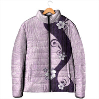 Polynesia Hibiscus Padded Jacket Thistle Curve Motif - Polynesian Pride
