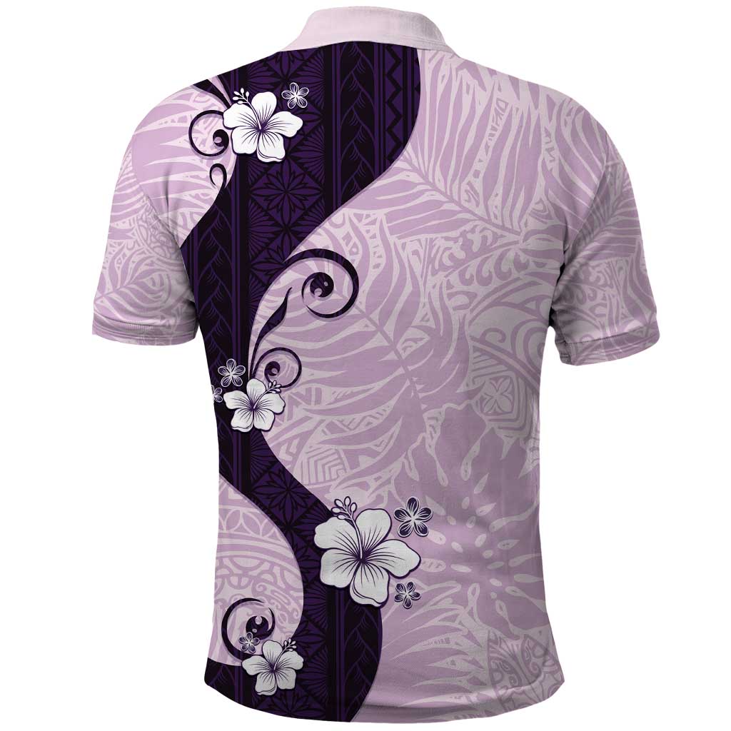Polynesia Hibiscus Polo Shirt Thistle Curve Motif - Polynesian Pride