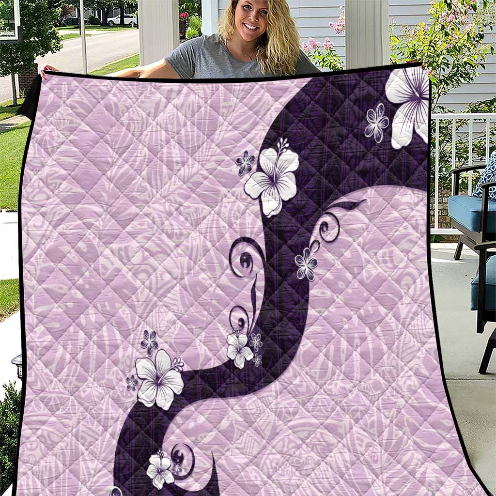 Polynesia Hibiscus Quilt Thistle Curve Motif LT05 Purple - Polynesian Pride