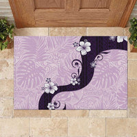 Polynesia Hibiscus Rubber Doormat Thistle Curve Motif - Polynesian Pride