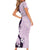Polynesia Hibiscus Short Sleeve Bodycon Dress Thistle Curve Motif - Polynesian Pride