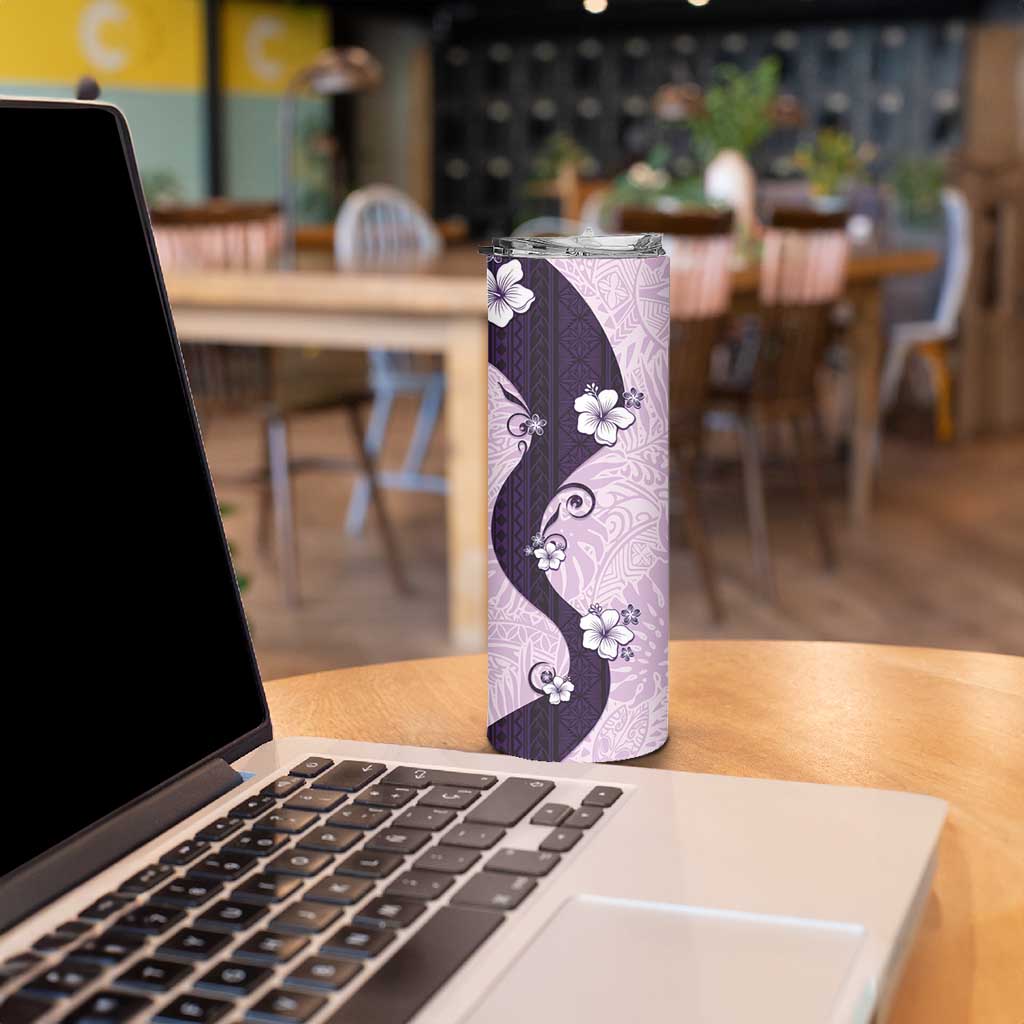Polynesia Hibiscus Skinny Tumbler Thistle Curve Motif - Polynesian Pride