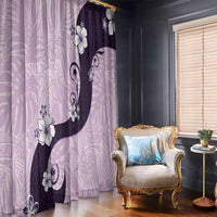 Polynesia Hibiscus Window Curtain Thistle Curve Motif - Polynesian Pride