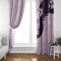 Polynesia Hibiscus Window Curtain Thistle Curve Motif - Polynesian Pride