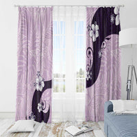 Polynesia Hibiscus Window Curtain Thistle Curve Motif - Polynesian Pride