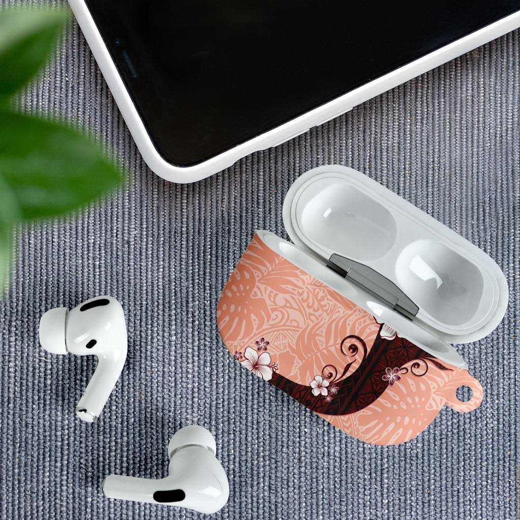 Polynesia Hibiscus AirPods Case Rose Bud Curve Motif - Polynesian Pride