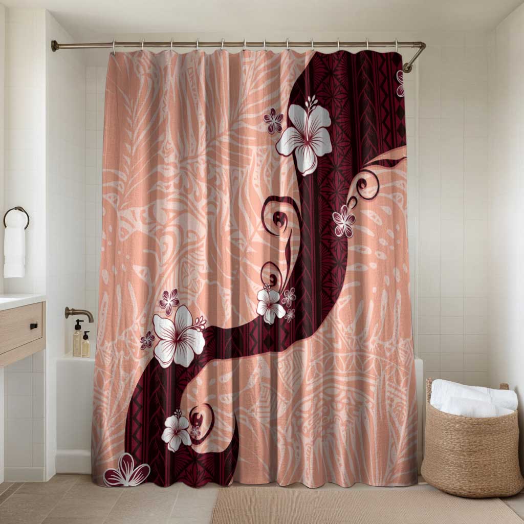 Polynesia Hibiscus Bathroom Set Rose Bud Curve Motif - Polynesian Pride