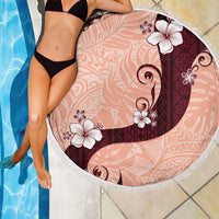 Polynesia Hibiscus Beach Blanket Rose Bud Curve Motif - Polynesian Pride