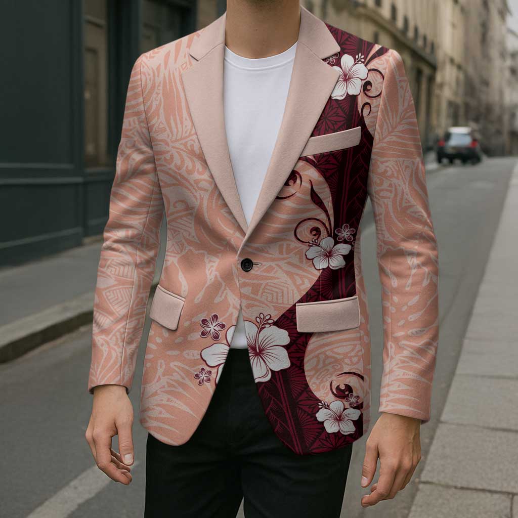Polynesia Hibiscus Blazer Rose Bud Curve Motif - Polynesian Pride