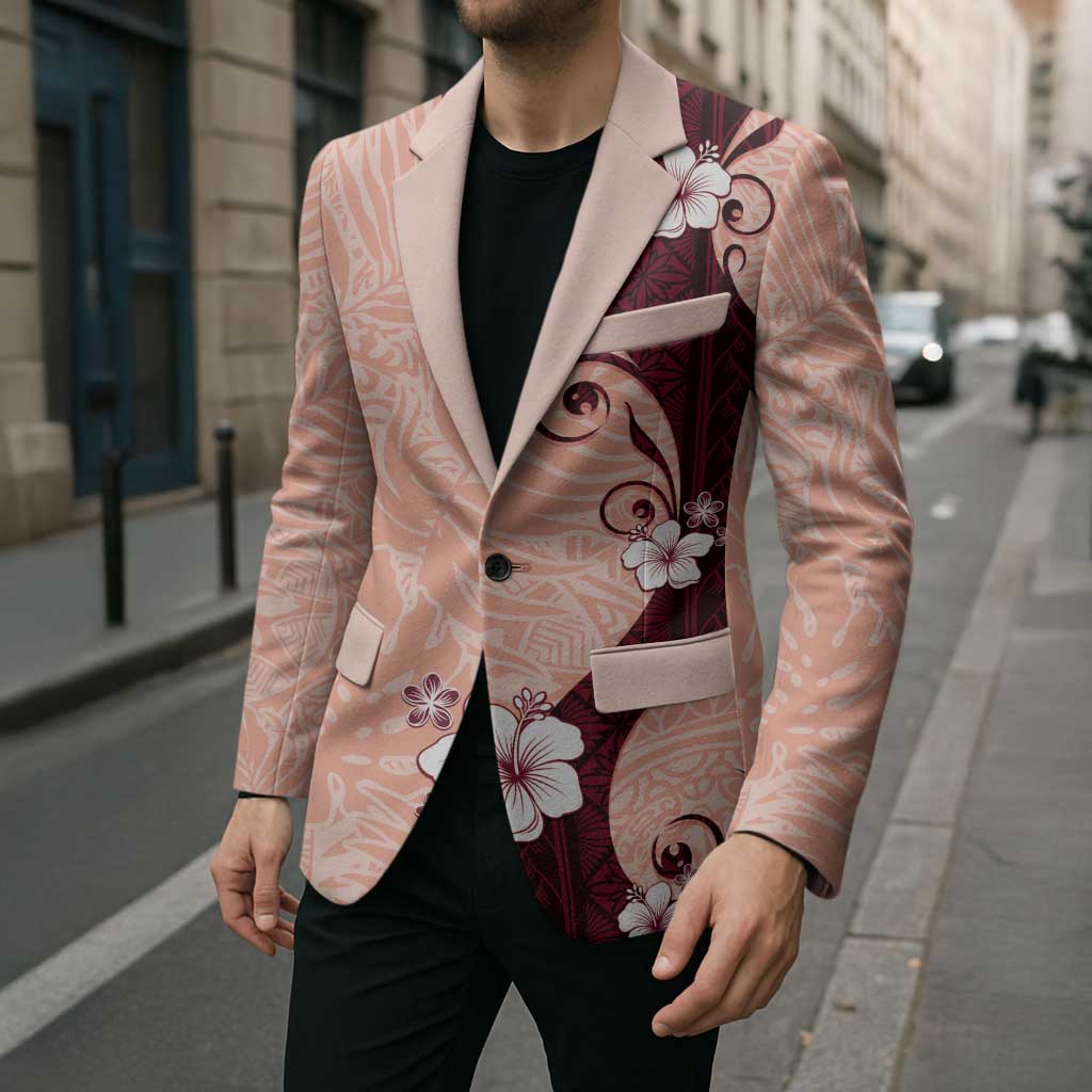 Polynesia Hibiscus Blazer Rose Bud Curve Motif - Polynesian Pride