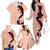 Polynesia Hibiscus Family Matching Off The Shoulder Long Sleeve Dress and Hawaiian Shirt Rose Bud Curve Motif - Polynesian Pride