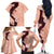 Polynesia Hibiscus Family Matching Off The Shoulder Long Sleeve Dress and Hawaiian Shirt Rose Bud Curve Motif - Polynesian Pride
