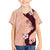 Polynesia Hibiscus Family Matching Off The Shoulder Long Sleeve Dress and Hawaiian Shirt Rose Bud Curve Motif - Polynesian Pride
