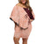 Polynesia Hibiscus Family Matching Off Shoulder Short Dress and Hawaiian Shirt Rose Bud Curve Motif - Polynesian Pride