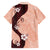 Polynesia Hibiscus Family Matching Short Sleeve Bodycon Dress and Hawaiian Shirt Rose Bud Curve Motif - Polynesian Pride