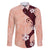 Polynesia Hibiscus Family Matching Short Sleeve Bodycon Dress and Hawaiian Shirt Rose Bud Curve Motif - Polynesian Pride