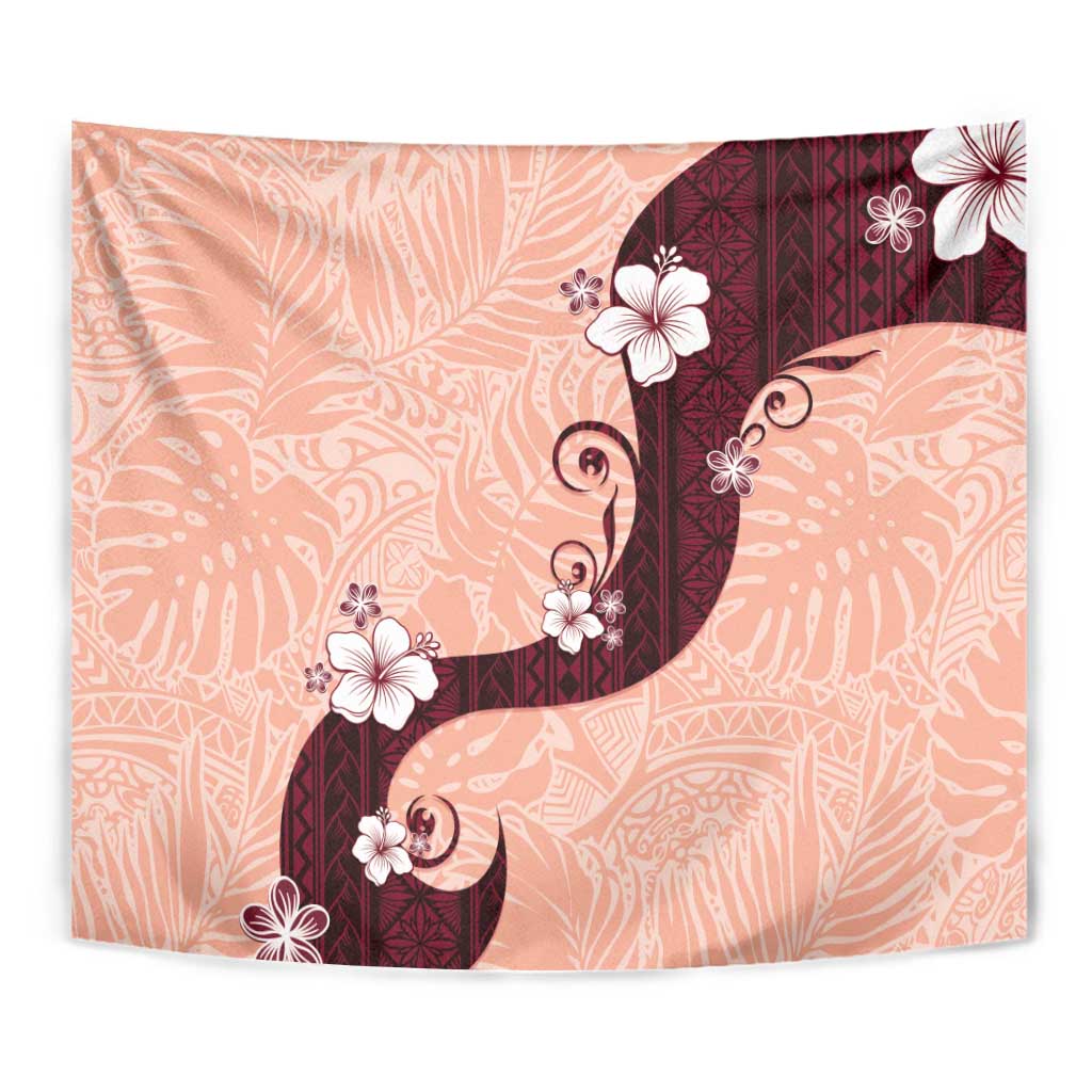 Polynesia Hibiscus Tapestry Rose Bud Curve Motif - Polynesian Pride