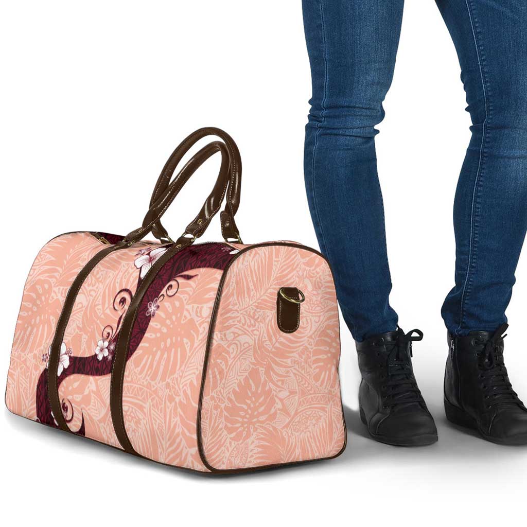 Polynesia Hibiscus Travel Bag Rose Bud Curve Motif - Polynesian Pride