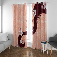 Polynesia Hibiscus Window Curtain Rose Bud Curve Motif - Polynesian Pride