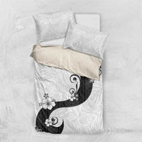 Polynesia Hibiscus Bedding Set White Curve Motif - Polynesian Pride