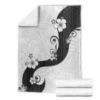 Polynesia Hibiscus Blanket White Curve Motif - Polynesian Pride