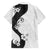 Polynesia Hibiscus Family Matching Long Sleeve Bodycon Dress and Hawaiian Shirt White Curve Motif - Polynesian Pride