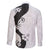 Polynesia Hibiscus Family Matching Long Sleeve Bodycon Dress and Hawaiian Shirt White Curve Motif - Polynesian Pride