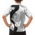 Polynesia Hibiscus Family Matching Off The Shoulder Long Sleeve Dress and Hawaiian Shirt White Curve Motif - Polynesian Pride
