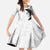 Polynesia Hibiscus Family Matching Off The Shoulder Long Sleeve Dress and Hawaiian Shirt White Curve Motif - Polynesian Pride